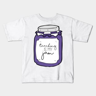 Purple Teaching is My Jam Kids T-Shirt